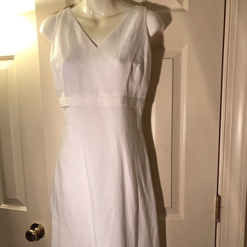 Ann Taylor white linen dress size 0 petite